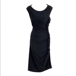 Suzi Chin for Maggy Boutique black drape side dress